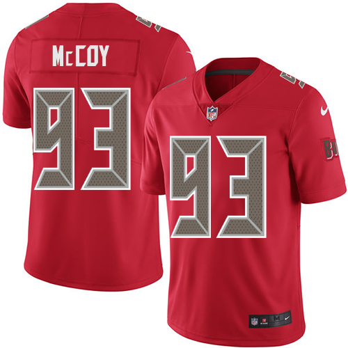 Nike Buccaneers #93 Gerald McCoy Red Youth Stitched NFL Limited Rush Jersey - Click Image to Close